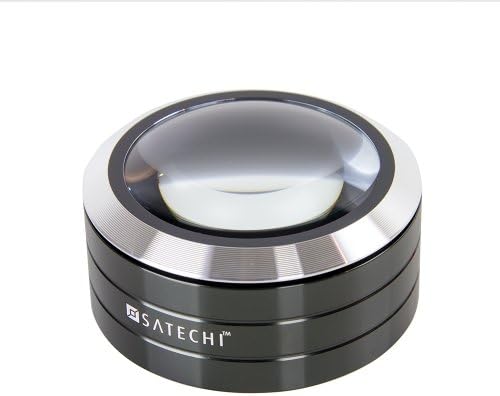 Satechi ReadMate LED Desktop Magnifier with up to 5X Magnification - Carrying Case Included (Black)