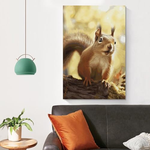 Impression sur toile écureuil netteté haute définition - 4