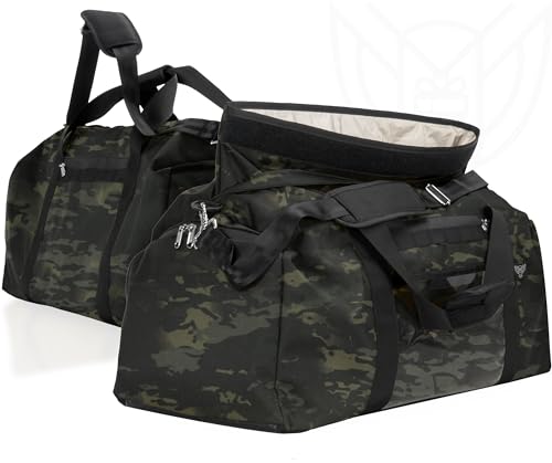 Xtreme Sight Line ~ AQUA Duffel Faraday Bag ~ Water-Proof Signal Blocking Duffel Bag for Large Electronics ~ Tracking/Hacking Defense ~ Data Security ~ 1000D Nylon ~ Midnight MultiCam