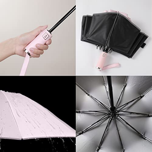 BAODINI UPF 50+ UV Umbrella Protection Sun Reverse Compact for Rain Automatic Inverted Windproof