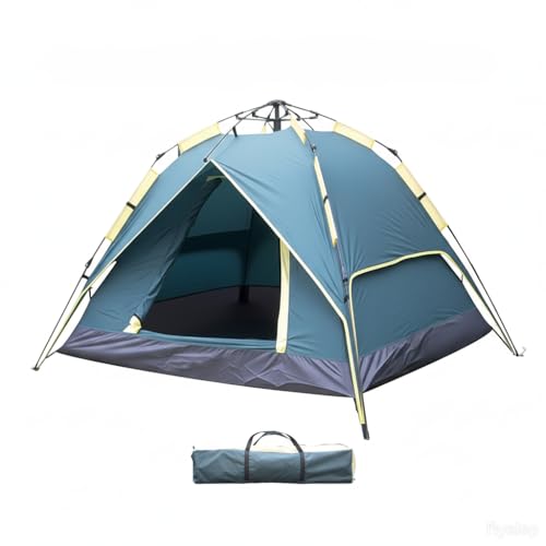 Instant Easy Pop Up Tents 3-Person Camping Tent, Plug and Play Tent, Fully Automatic Waterproof Family Camping Tent, Detachable Canopy Tent, Suitable for Beach Camping and Hiking