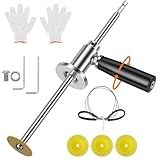 Rvggher Inside Pipe Cutter for PVC Pipe Cutter with Handle and 3 Pcs Diamond Grit Cutting Wheel, Fit for 1-1/2 Inch to 8 Inch Cut, 7 Inch Adjustable Cutting Depth with 1/4in Hex Shank