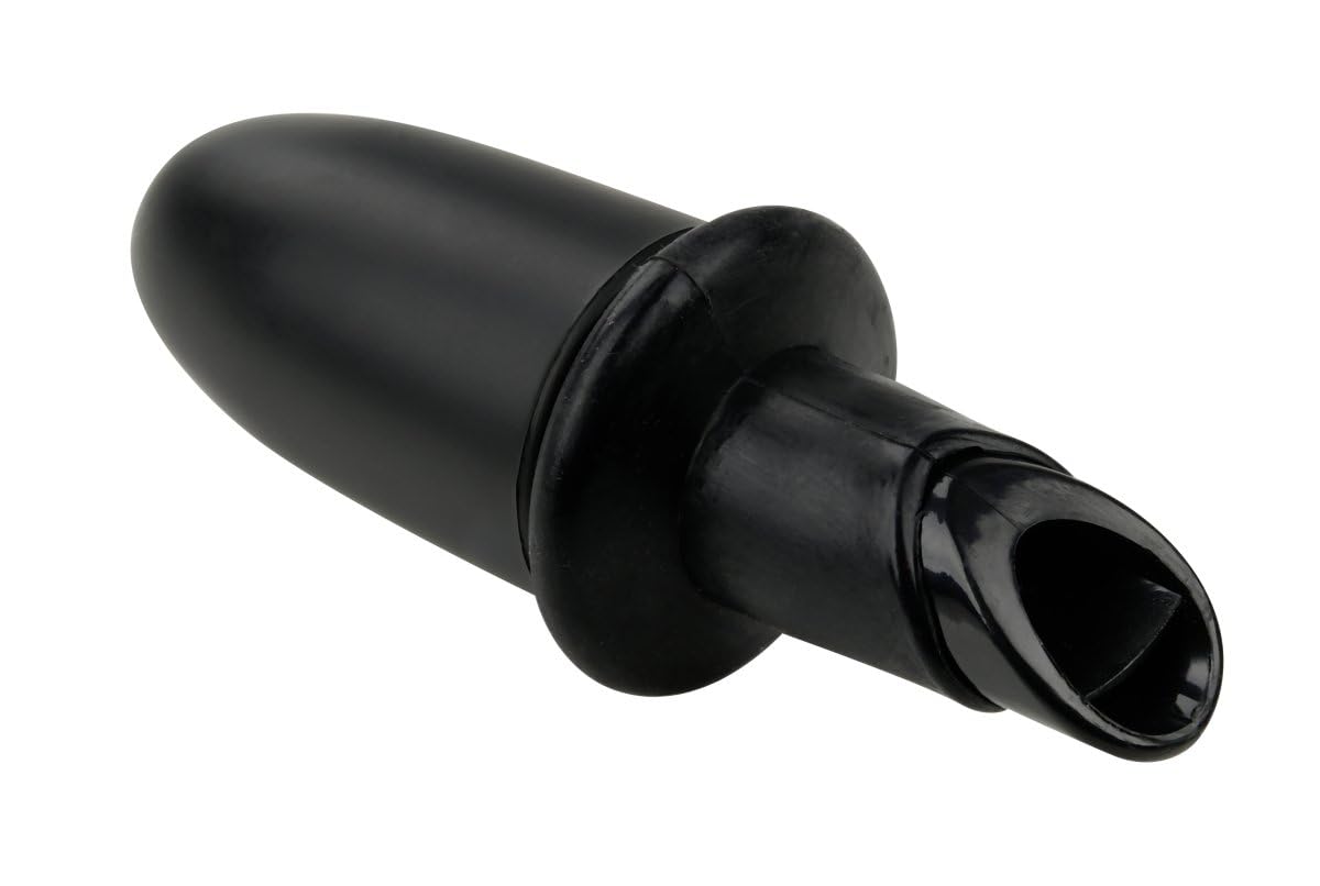 Fackelmann Specter Wine Pourer, Oil Pourer, Bottle Stopper, Matte Black, Plastic, Silicone, 8.5 cm