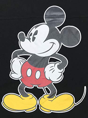 Disney Jersey Women's Mickey Mouse Long Sleeve Crew Neck (Black, X-Large)