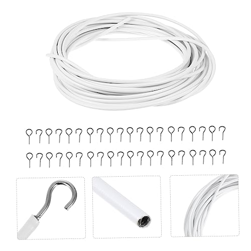 Cuerda para cortina antióxido cable de acero recubierto de PVC con ganchos 7