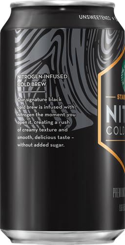 Miniatura 9 de Starbucks Nitro Cold Brew Café, negro sin azúcar, lata de 9.6 onzas