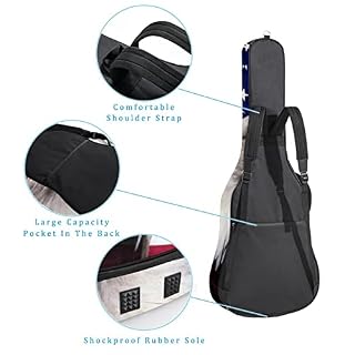 Housse de protection rembourrée pour guitare acoustique classique, Multicolore 03., 42.9×16.9×4.7 in, Organiseur de sac - Les Beatles, Paul McCartney, John Lennon, RIngo Starr, George Harrison Housse de protection rembourrée pour guitare acoustique classique, Multicolore 03., 42.9x16.9x4.7 in, Organiseur de sac – Image 3