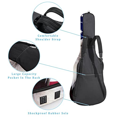 Housse de protection rembourrée pour guitare acoustique classique, Multicolore 03., 42.9×16.9×4.7 in, Organiseur de sac - Les Beatles, Paul McCartney, John Lennon, RIngo Starr, George Harrison Housse de protection rembourrée pour guitare acoustique classique, Multicolore 03., 42.9x16.9x4.7 in, Organiseur de sac – Image 4