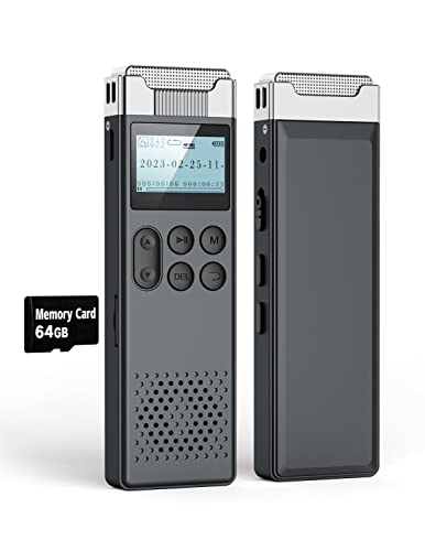 80Gb Digital Voice Activated Recorder With Playback - Audio Voice Recorder For Lectures Meetings, Recording Device Dictaphone Sound Tape Recorder With Password & Card Reader #TOP20