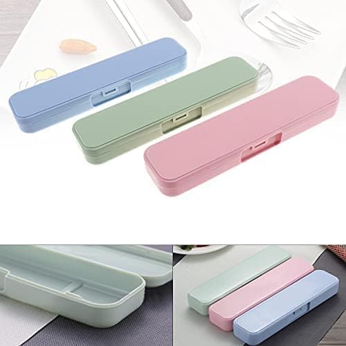 OriGlam 1pcs 20cm / 7.8inch Portable Flatware Box Travel Tableware Storage Case(Green)