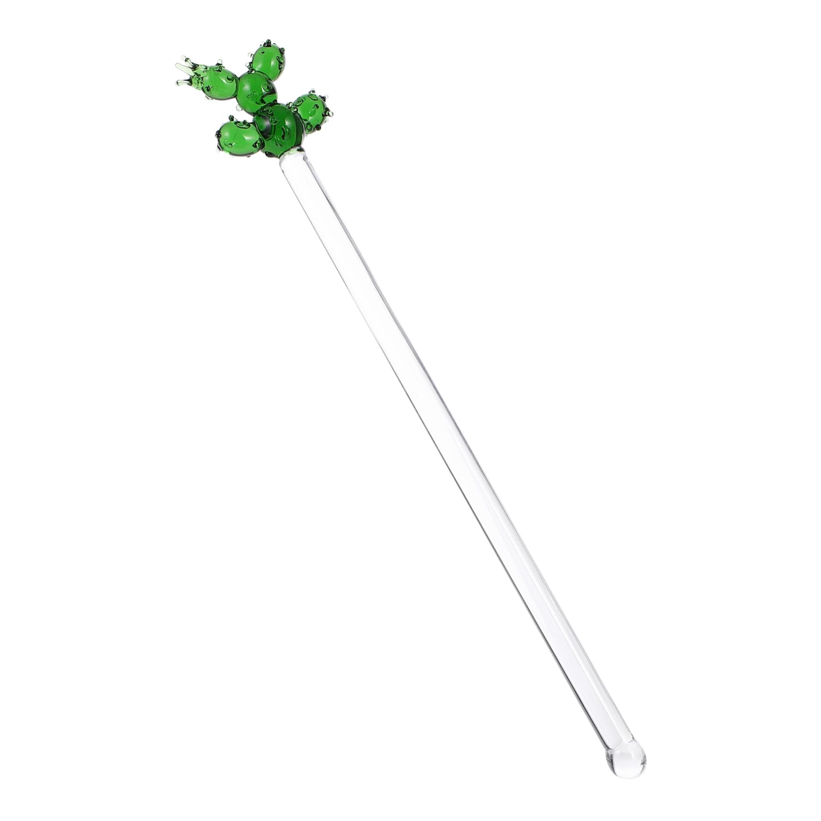 OFFSCH 1Pc Creative Long Handle Cactus Cocktail Drink Mixer Stick Unique Stirring Rod for Juices Cocktails and Bar Use Reusable and Practical for Home Shop and Restaurant