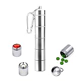 Boîte à pilules portable Scoolr - 5 compartiments - En alliage...