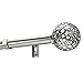 Levolor 44006783 Sphere Rod Set, 36-to-66-Inch Width, 3/4-Inch Diameter, Satin Nickel