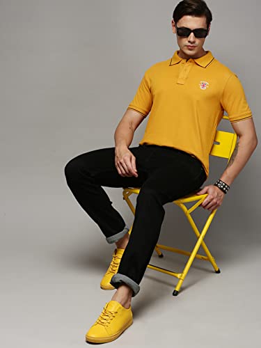 Image of ONN UK Classic Men's Premium Combed Cotton Polo Collar Half Sleeves Solid T-Shirt |