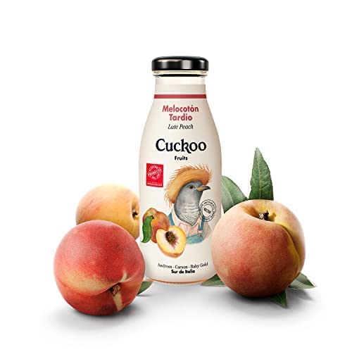 CUCKOO FRUITS - Pack Zumo de Melocotón Tardío, Zumo Artesanal, 25 cl (Pack de 24)