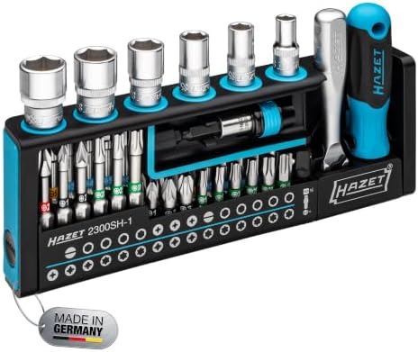 HAZET SmartHolder Werkzeughalter 2300SH-1, 1/4 Zoll (6,3 mm) Sechskant | 1/4 Zoll (6,3 mm) Sechskant massiv, 1/4 Zoll (6,3 mm) Vierkant hohl, Länge 184 mm, Breite 92 mm, Höhe 26 mm