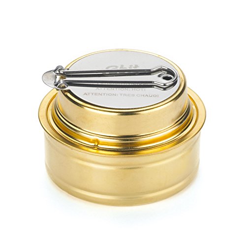 Esbit 12-Piece Lightweight Cook Set With Brass Alcohol Burner, 2 Aluminum Pots And Frying Pan #TOP6