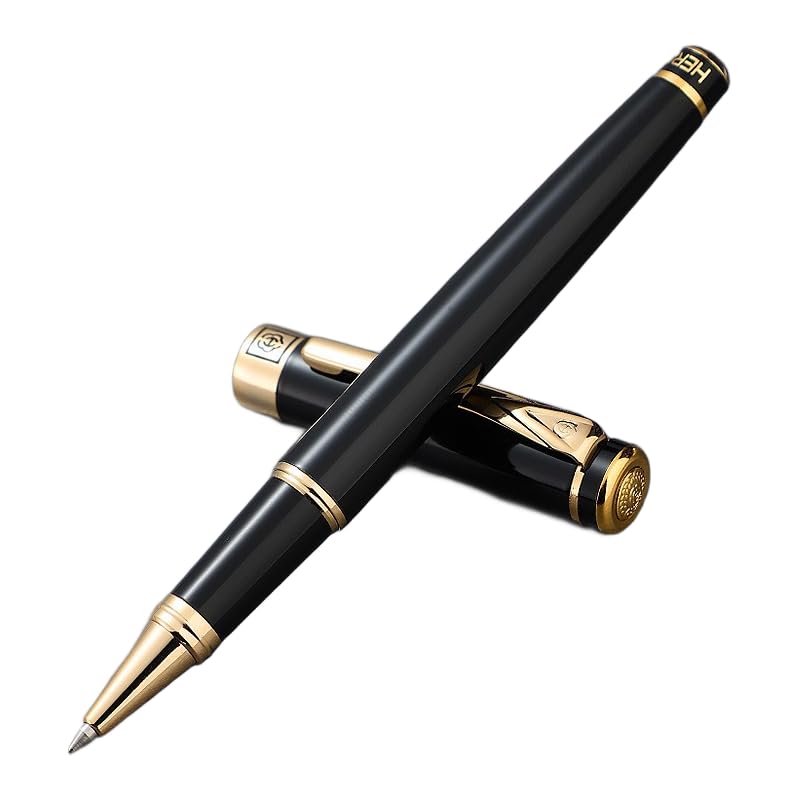 Movni Metal Ballpoint Pen 0.5mm Black Carbon Ink Business Signature Pen