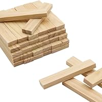40 Stück Bastelholz klötzchen 9.2x2x0.8 cm Holzleisten Bastelklötzchen Hölzchen Holzbausteine Holzklötze Holzleisten zum Basteln für DIY Projekte Bauen Deko