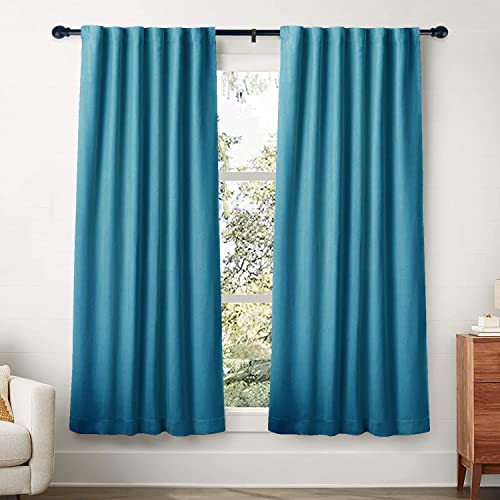 Kowibcl 5/8 Inch Telescoping Metal Curtain Rods,28-48Inch Adjustable Curtain Rods For Bedroom Living Room Shower Room, Satin Nickel #TOP5