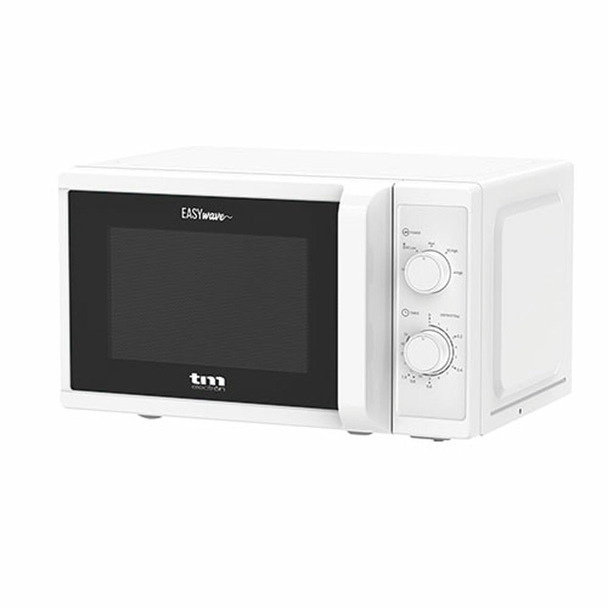 TM Electron TMPMW002WHT EASYWAVE Microonde con capacità di 20 litri, 700 W, 5 livelli di potenza, funzione sbrinamento e timer da 35 min, colore bianco