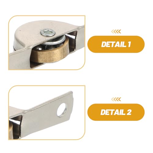 Miniatura 5 de Juego De 10 Rodillos Para Puertas Correderas De Armario Metálicos Ruedas Silenciosas Para Puertas Y Ventanas Correderas Fácil Instalación Y Funcionamiento Suave