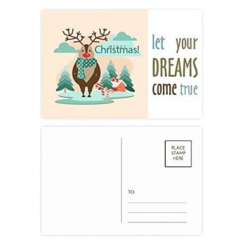 Tarjetas de agradecimiento navideñas Merry Ms con reno, el detalle perfecto para regalar en fiestas