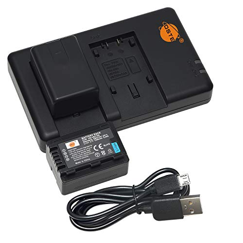 Chargeur double USB et batterie VBT190 pour caméscope Panasonic HC-V110GK HC-V160GK HC-V380GK