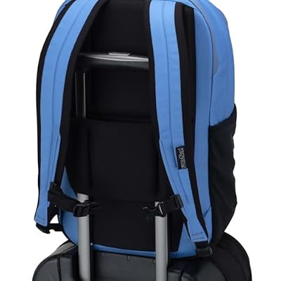 JanSport Landings Pack Large Backpack with Soft Back Panel, Dual Water Bottle Pockets, 15-Inch Padded Laptop Compartment, Elemental Blue
