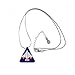 DIYthinker Nave Espacial despegue Universo Pixel triángulo Forma Colgante Collar Joyas con Cadena decoración Regalo
