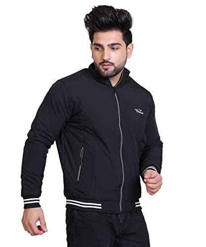 Image of Brazo Embrace both warmth and style Men's Solid Winter Wear Jacket - Stay fashionable and cozy in this must-have outerwear piece for the winter season.