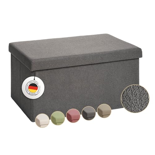 Laleni Coffre de Rangement Solide - Pouf Coffre Rangementt 76x38x38 cm - Banc Coffre Rangementt -...