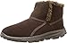 Skechers Women's Go Walk Move-Chugga Imprint Bootie, Chocolate, 7.5 M US