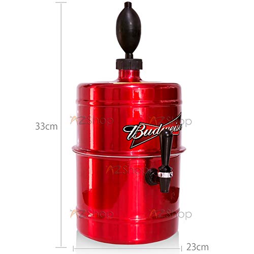 Chopeira Portátil Chopp 5,1 Litros - Vermelha Metálica Budweiser Gelada até 4 horas