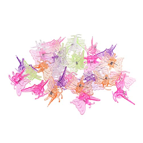 Freebily 30pcs Butterfly/Dragonfly Shaped Plant Support Clips Garden Clips Flower Orchid Stem Clips for Orchid Support Butterfly One Size