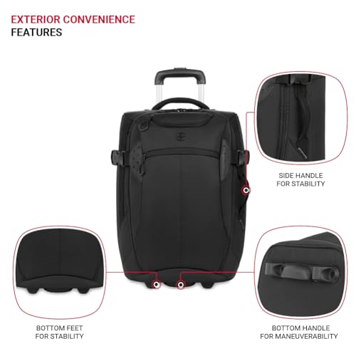 SwissGear Apex Exec Wheeled Rolling Duffel Bag, Black, 2-Piece Set (20/28) by SwissGear - Image 4