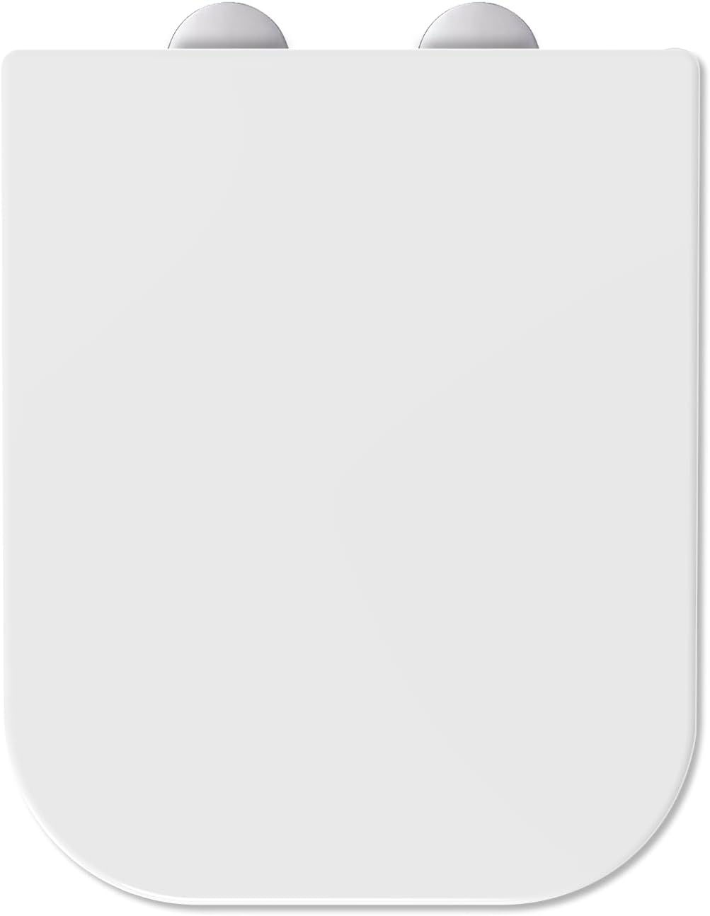 Square Toilet Seat Features Soft-Close, White Loo Seat with One-Button Quick Release for Hassle-Free Cleaning, Top Fixing Adjustable Hinges