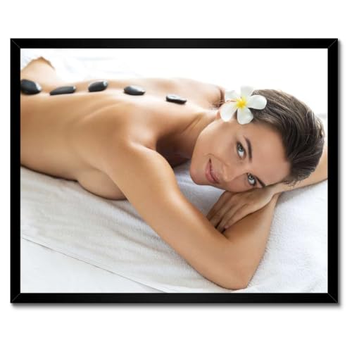 Relax in the SPA Zone poster cadre blanc 50x40 cm inspiration sérénité et détente à la maison