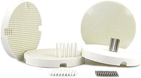 4 Dental Lab Porcelain Honeycomb Firing Trays with 20 Zirconia and 20 Stainless Steel Pins