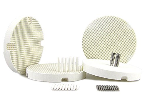 4 Dental Lab Porcelain Honeycomb Firing Trays with 20 Zirconia and 20 Stainless Steel Pins