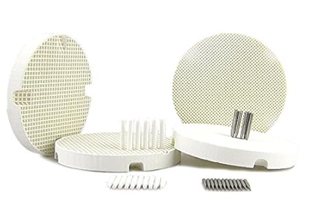 4 Dental Lab Porcelain Honeycomb Firing Trays with 20 Zirconia and 20 Metal Pins