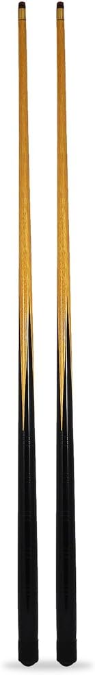2 x 36 inch pool / snooker cues + 7 tips; ideal 1st cue for child or for tight spots around home tables