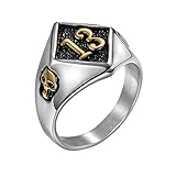 Design de mode punk gothique unique. Utilisation de la chance No.13 et élément tête squelette, aspect vintage, à la mode et classique, attraper plus d'yeux sur vous.