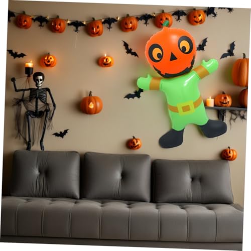 Citrouille gonflable Halloween de 1m20 avec lumières led intégrées pour décoration extérieure - 8