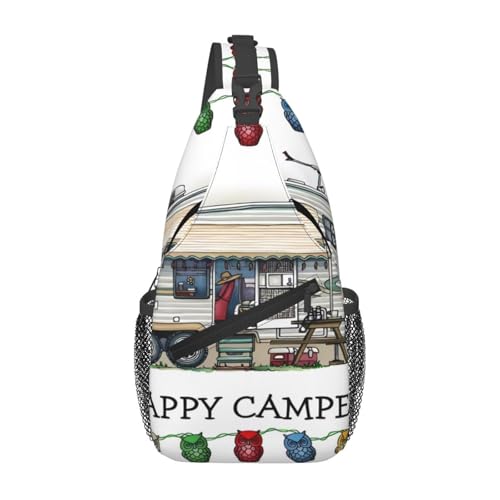 Sac à bandoulière d'extérieur Happy Camper pour homme, idéal sport et voyage
