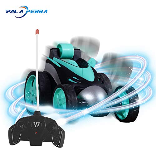 PALA PERRA Rc Cars, 360 Degree Flips Stunt Car, Flexible Remote Control Car, 1:24 Scale Rc Stunt Car Ideal Gifts for Boys & Girls Birthday & Christmas, Lake Blue