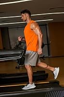 COOFANDY Sleeveless T Shirt Men Quick Dry Muscle Tank Top Orange Mesh Athletic Tanks for Men Summer Fitness Clothing XL — image 3