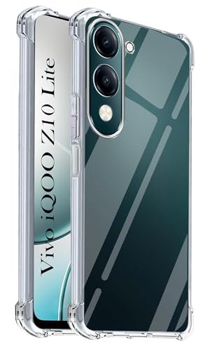 Image of Jkobi Shockproof Crystal-Clear Back Cover for Vivo iQOO Z10 Lite (Anti Yellow Case | Drop & Camera Protection | Hard Polycarbonate)