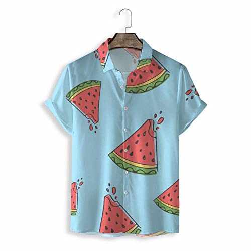 Chemise Aloha de fête imprimé bleu anti-transpiration