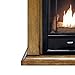 ProCom Dual Fuel Ventless Gas Fireplace System with Mantle, Thermostat Control, 4 Fire Logs, Use with Natural Gas or Liquid Propane, 15000 BTU, Heats up to 600 Sq. Ft., Toasted Almond